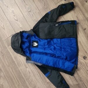 Black and Blue Hooded Jacket
